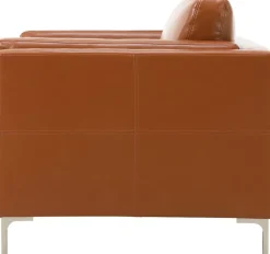 Fåtölj cognacs färgat konstläder - Cansas