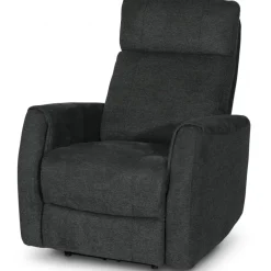 Fåtölj elektrisk ställbar mörkgrå