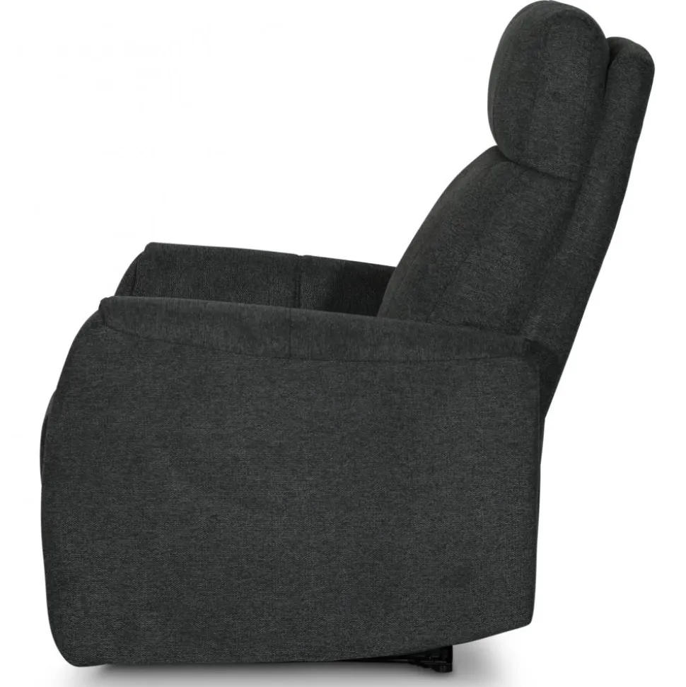 Fåtölj elektrisk ställbar mörkgrå