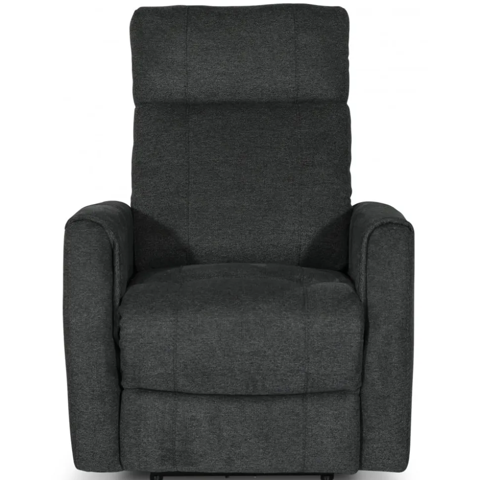 Fåtölj elektrisk ställbar mörkgrå