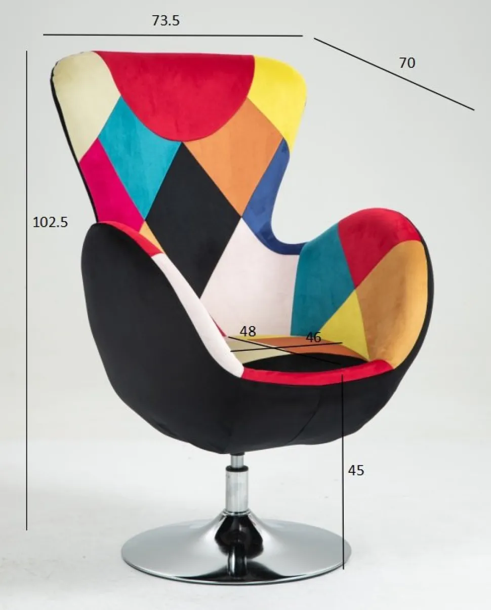 Fåtölj flerfärgad - Lucille + Fläckborttagare för möbler