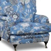Fåtölj Howard blommigt tyg blå + Fläckborttagare för möbler