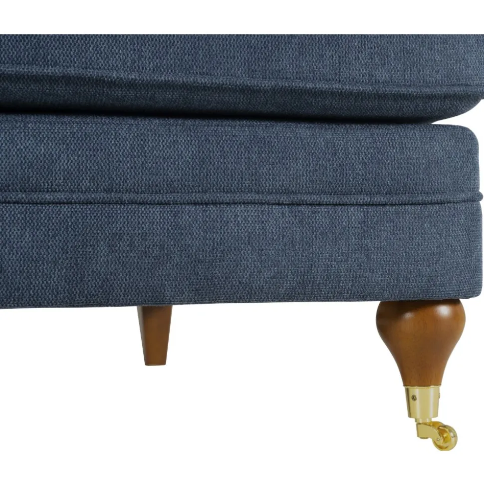 Fåtölj howard chaiselounge blå - Watford Deluxe + Möbeltassar