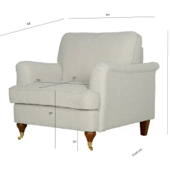 Fåtölj Howard i bouclé - Watford Deluxe