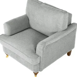 Fåtölj Howard i grått tyg + Fläckborttagare för möbler