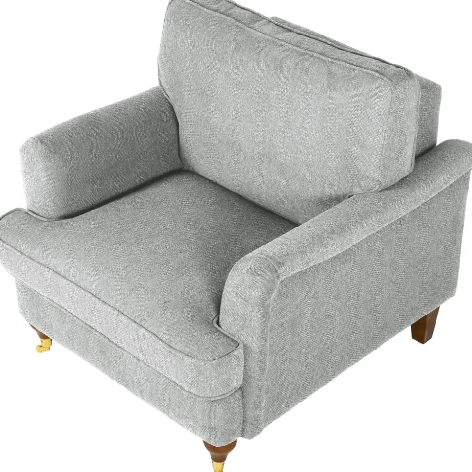 Fåtölj Howard i grått tyg + Fläckborttagare för möbler