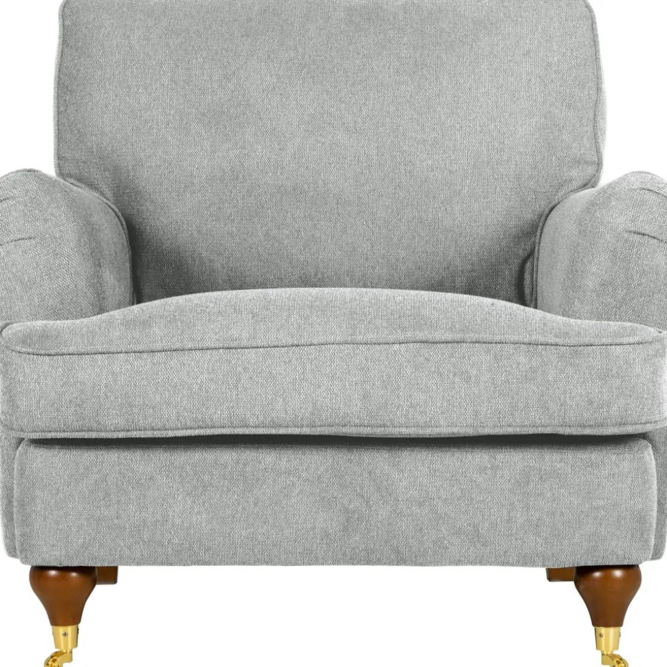 Fåtölj Howard i grått tyg + Textilrengöring för möbler