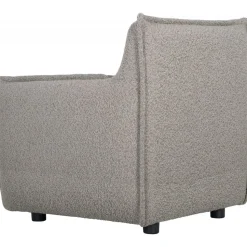 Fåtölj i bouclè - Mörkbeige