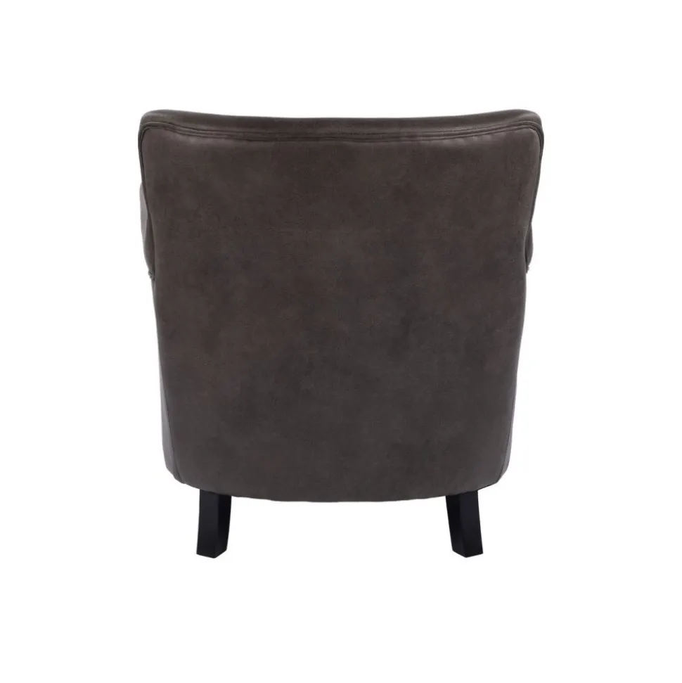 Fåtölj i grå vintage PU - Norberg