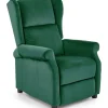Fåtölj i grön sammet, ställbar