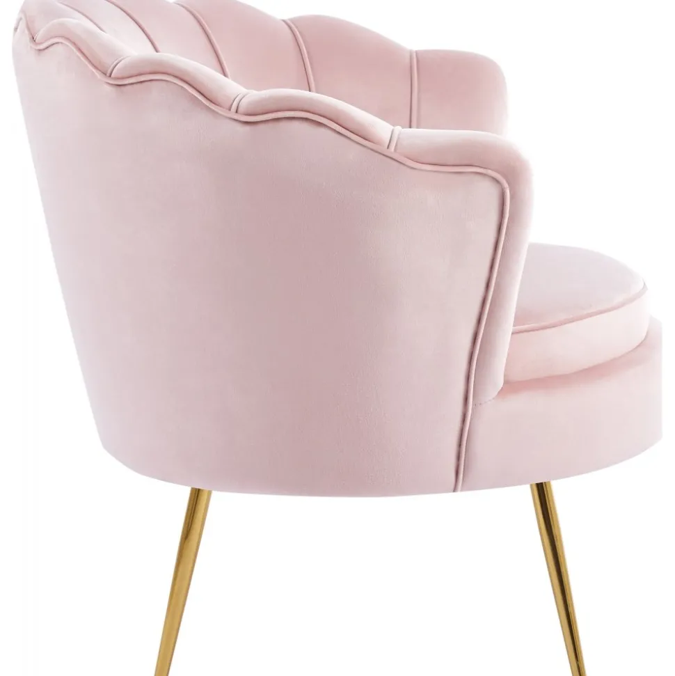 Fåtölj i rosa sammet - Kingsley + Textilrengöring för möbler