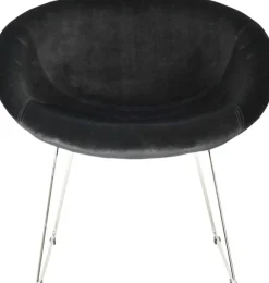 Fåtölj i svart sammet