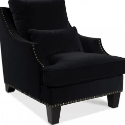 Fåtölj i svart sammet - Edward