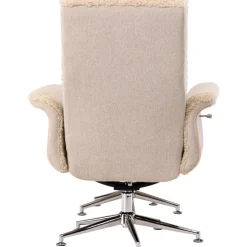 Fåtölj med fotpall - Beige / Whitewash + Fläckborttagare för möbler