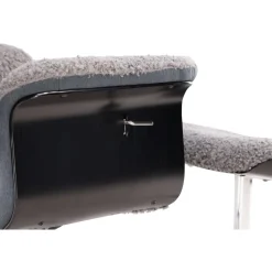 Fåtölj med fotpall - Grå - Hagön