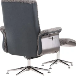 Fåtölj med fotpall - Grå - Hagön