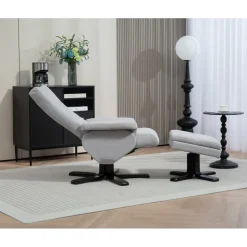 Fåtölj med fotpall - Ställbar + Möbeltassar