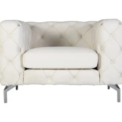 Fåtölj med knappar beige sammet + Fläckborttagare för möbler