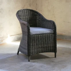 Fåtölj Mercury i konstrotting - Mörkgrå + Rengöringsmedel för utemöbler