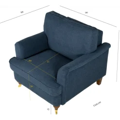 Fåtölj mörkblå - Howard