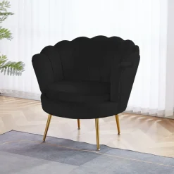 Fåtölj svart sammet - Kingsley + Textilrengöring för möbler