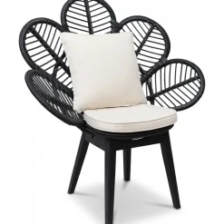 Fåtölj svart/rotting - Peacock + Fläckborttagare för möbler