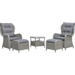 Fåtöljset med fotpallar och sidobord + Fläckborttagare för möbler