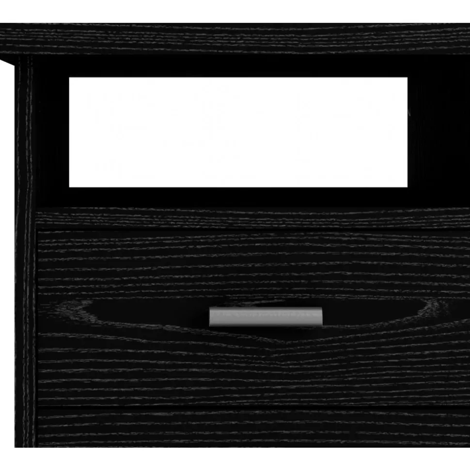 Function Plus skrivbord 110 x 48,5 x 76 cm - Svart ask + Möbeltassar