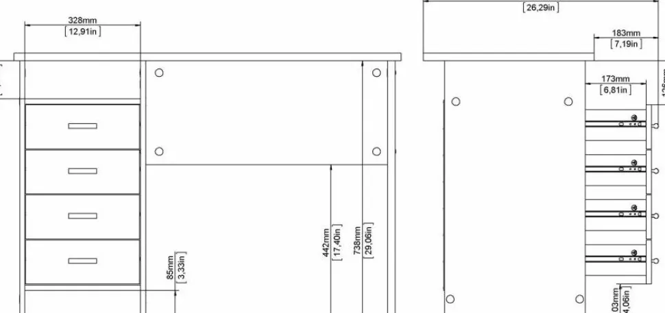 Function Plus skrivbord 110 x 48,5 x 76 cm - Svart ask