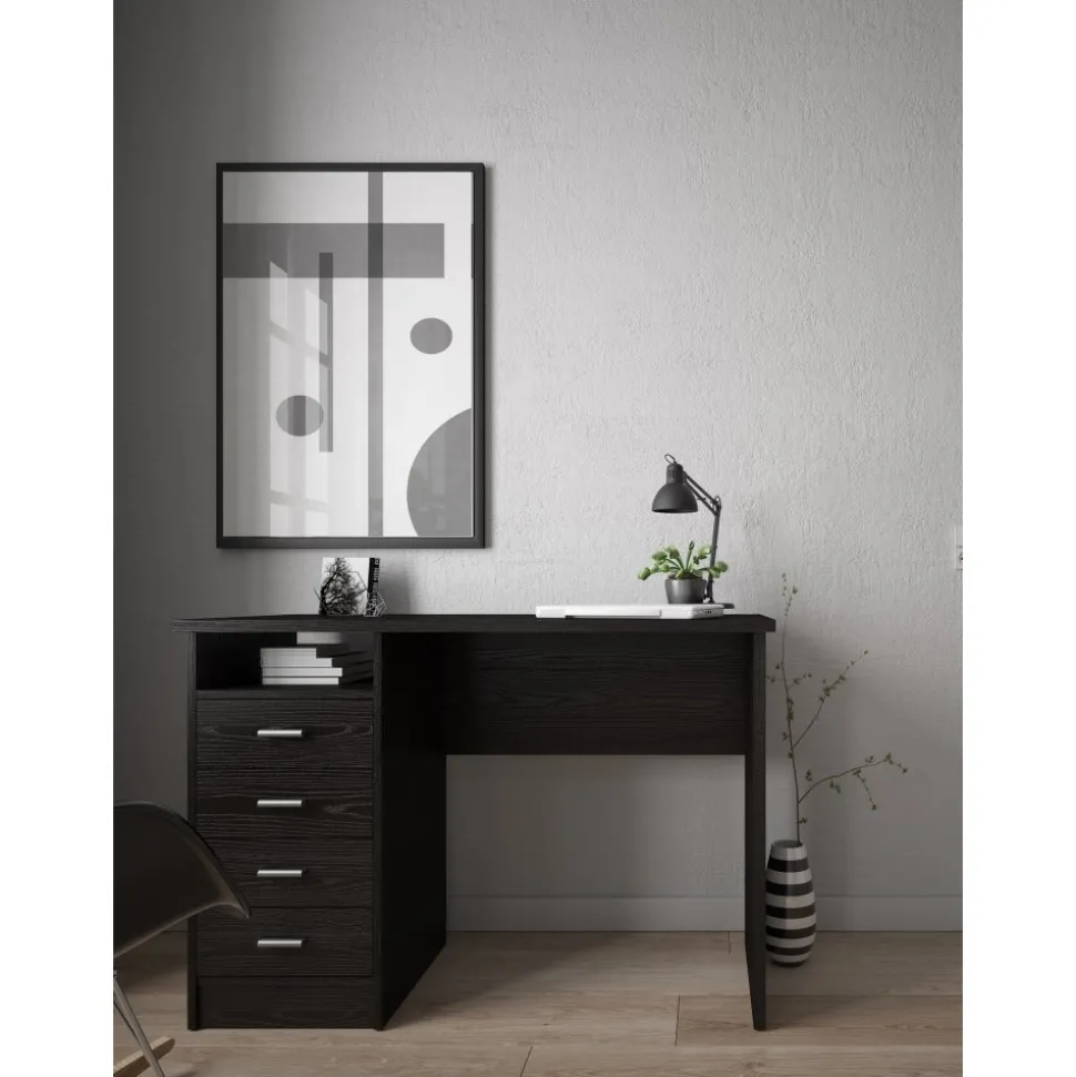 Function Plus skrivbord 110 x 48,5 x 76 cm - Svart ask