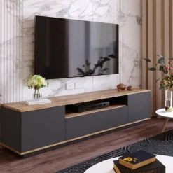 Future TV-bänk 7 - Furu/antracit