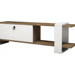 Gaja TV-bänk - Valnöt/vit
