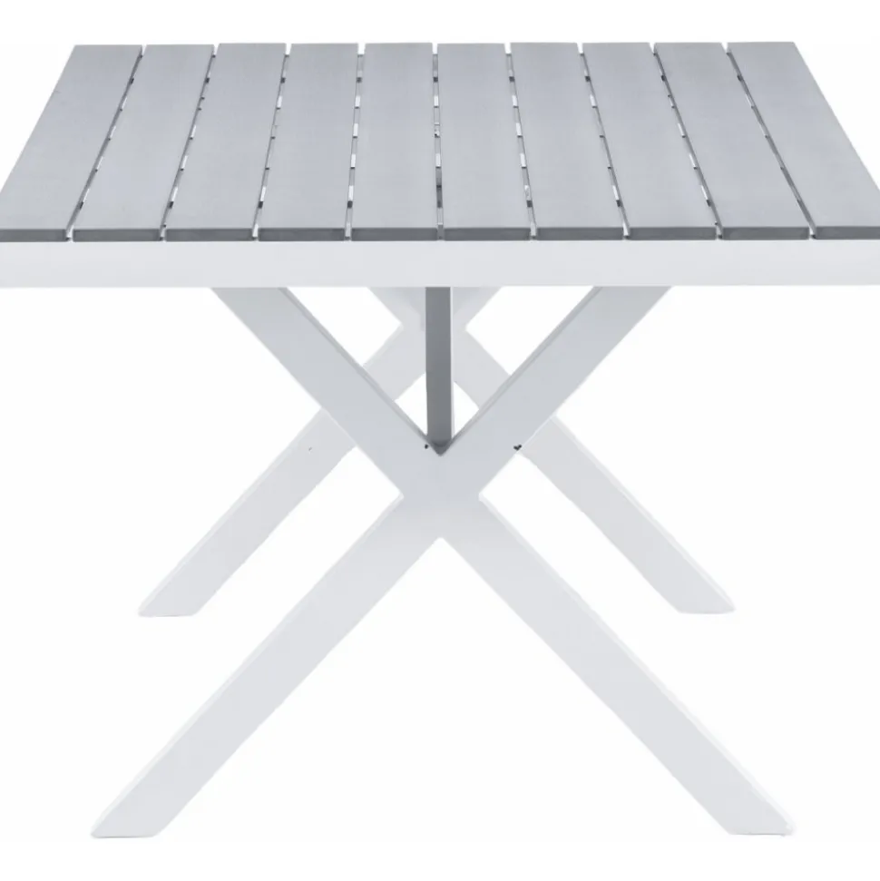 Garcia matbord 200 x 100 cm - Ljusgrå/vit