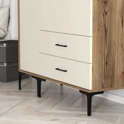 Garderob Kumsal i Valnöt/cream - 120 cm