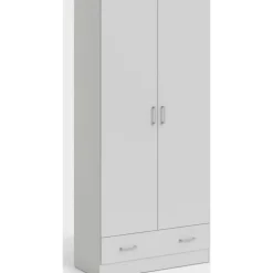 Garderob vit 80 cm bred med 170,5 cm hög