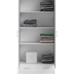 Garderob vit 80 cm bred med 170,5 cm hög