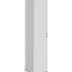 Garderob vit 40 cm bred och 175 cm hög + Möbeltassar