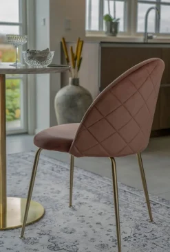 Geneve Matstol - Rosa/mässing