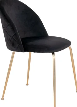 Geneve Matstol - Svart/mässing