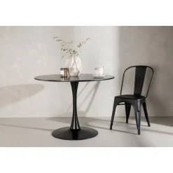 Glade matbord Ø100 cm - Svart