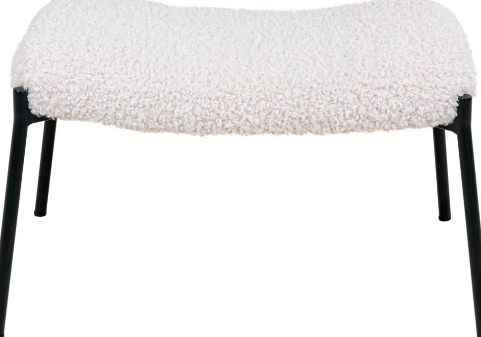 Glasgow Fotpall - Lammskinn(Konstskinn)/svart