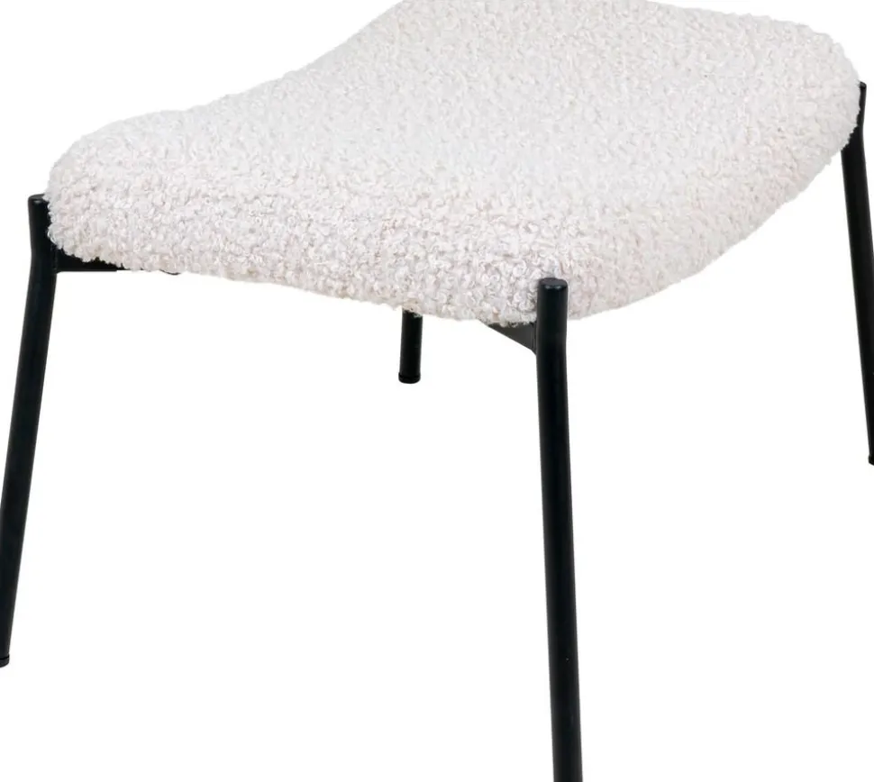 Glasgow Fotpall - Lammskinn(Konstskinn)/svart