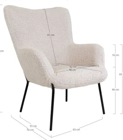 Glasgow Fåtölj - Vit/svart