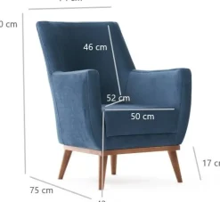 Gonca fåtölj - Blå