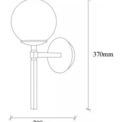 Gondol vägglampa 3041 - Svart/vit