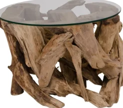 Grand Canyon Soffbord 60 x 60 cm - Teak/glas