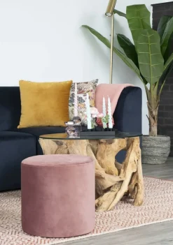 Grand Canyon Soffbord 60 x 60 cm - Teak/glas