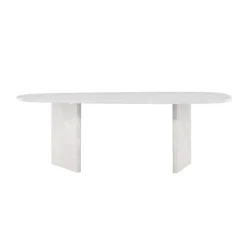 Grönvik matbord 220 x 100 cm - Vit marmor