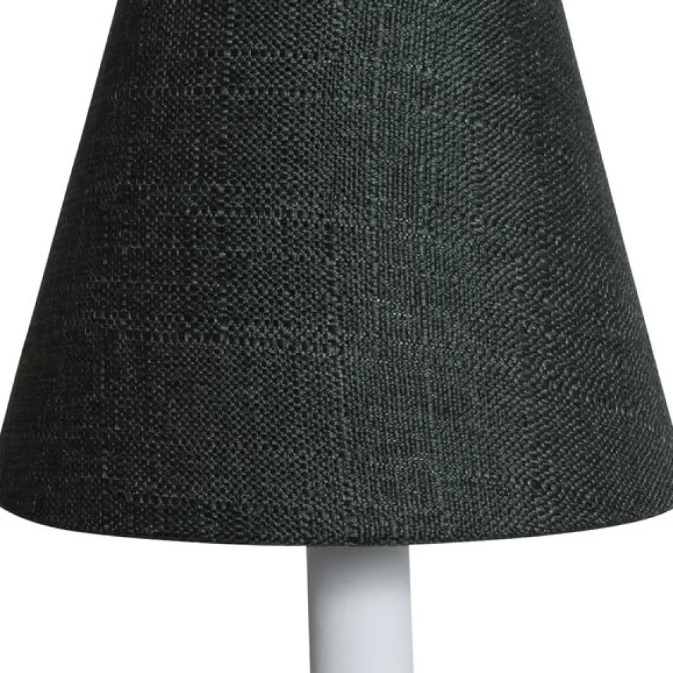 Grovlinne lampskärm rund - Mörkgrön