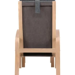 Grötö loungestol - Mörkgrå/whitewash